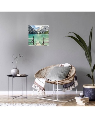 Tableau sur toile escalier du lac 30x30cm