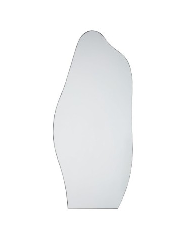 Grand miroir organique en acier noir, 80x180 cm