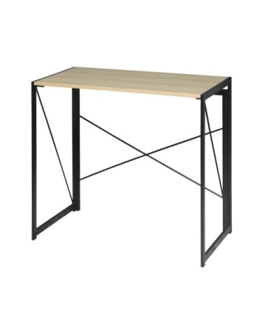 Bureau pliable style industriel - Longueur 100 cm - Marron