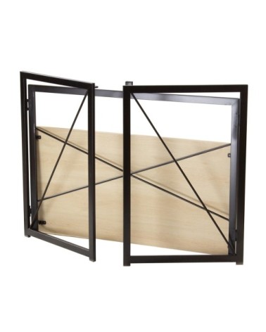 Bureau pliable style industriel - Longueur 100 cm - Marron