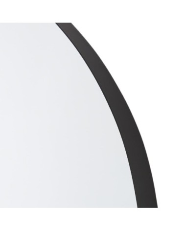 Grand miroir organique en acier noir, 80x180 cm