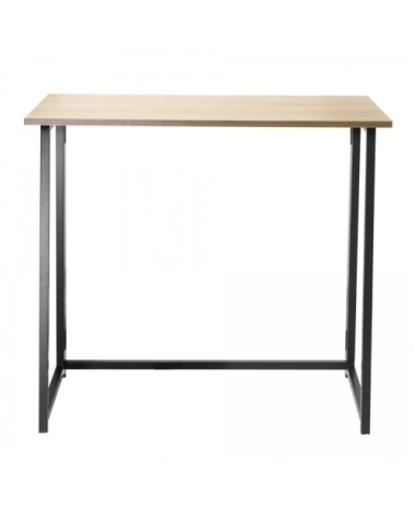 Bureau pliable style industriel - Longueur 80 cm - Marron