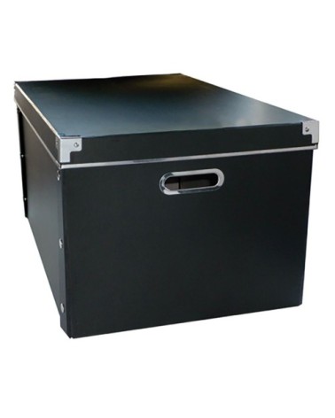 Boite de rangement carton noire - L35xP55xH27cm