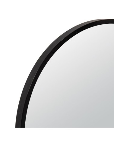 Miroir arche en aluminium noir, 40x60 cm