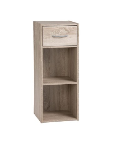 Etagère de rangement 2 cases + tiroir - Marron