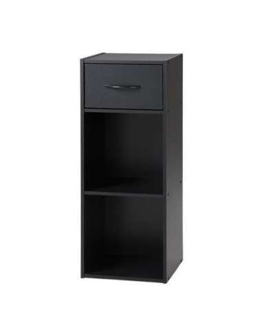 Etagère de rangement 2 cases + tiroir - Marron