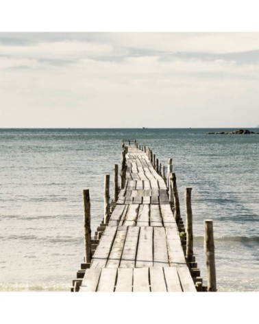 Tableau sur toile ponton océan 65x65cm