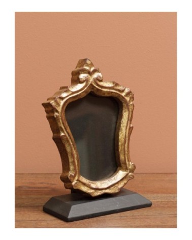 Petit cadre photo à poser noir et doré 15x6x10cm