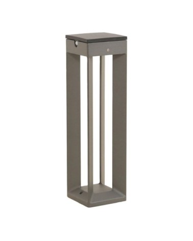 Borne solaire LED 500 lumens aluminium H45cm