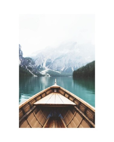 Tableau sur toile lac et montagne 30x45cm