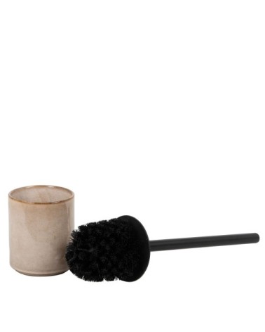 Brosse de toilette en grès grège