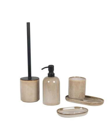 Brosse de toilette en grès grège