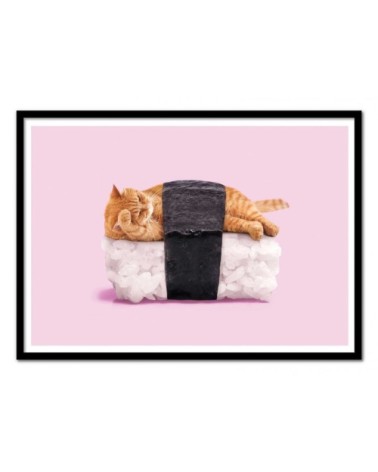 Affiche d'art avec Cadre bois noir - 50 x 70 cm