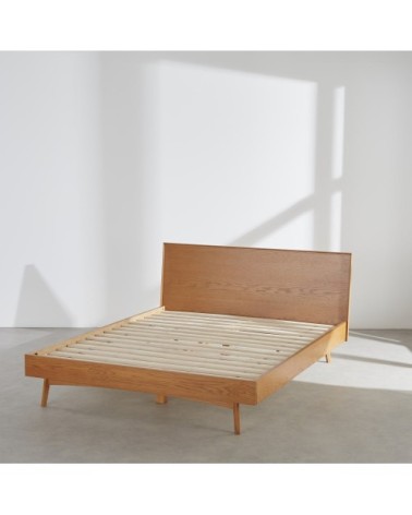 Lit en bois 160x200 avec sommier à lattes