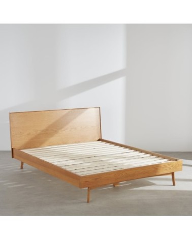 Lit en bois 160x200 avec sommier à lattes