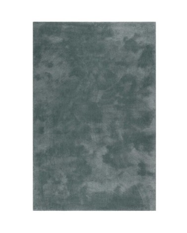 Tapis poils longs tufté vert de gris 120x170