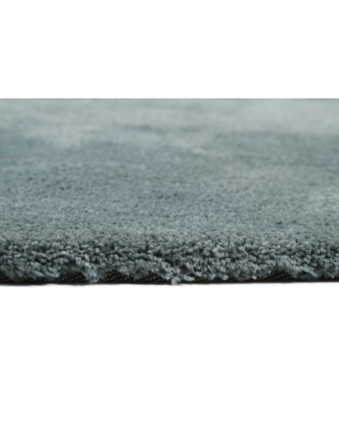 Tapis poils longs tufté vert de gris 120x170