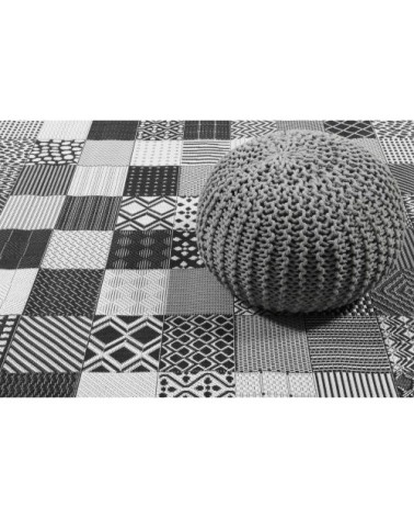 Tapis exterieur tissé plat motif vintage 200x290