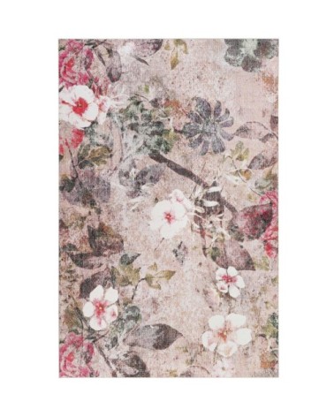 Tapis plat motif floral coloré bohème 120x170