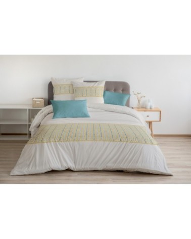 LE NAT MIEL Parure de couette 100% coton - Beige - 220x240 cm