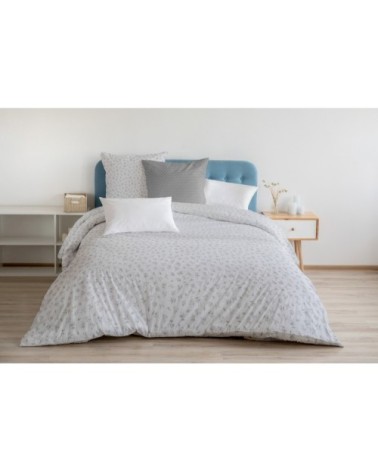 COLIBRI Parure de couette 100% coton - Gris - 220x240 cm