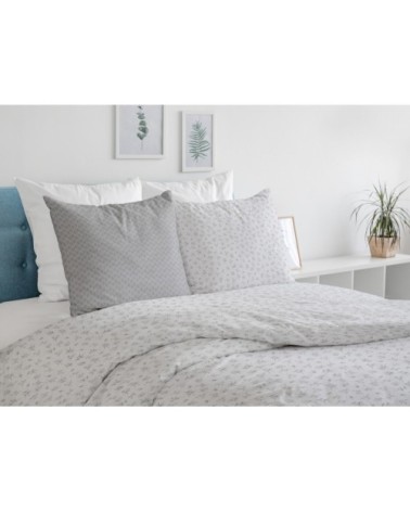 COLIBRI Parure de couette 100% coton - Gris - 220x240 cm