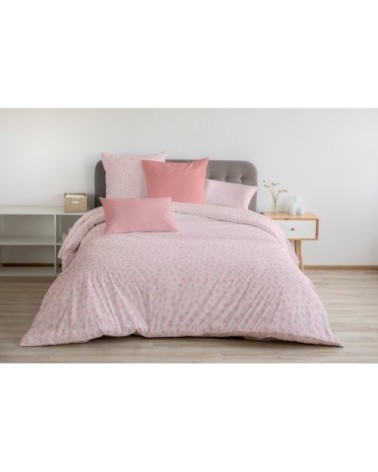 COLIBRI Parure de couette 100% coton - Rose - 240x260 cm