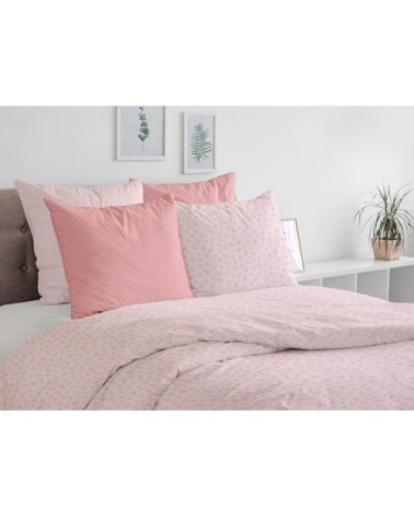 COLIBRI Parure de couette 100% coton - Rose - 240x260 cm