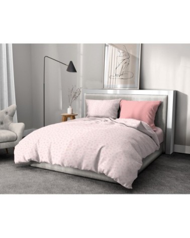 COLIBRI Parure de couette 100% coton - Rose - 220x240 cm