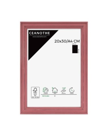 Cadre photo rouge 20x30 cm bois massif fsc