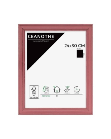 Cadre photo rouge 24x30 cm bois massif fsc