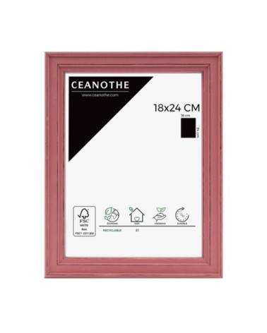 Cadre photo rouge 18x24 cm bois massif fsc
