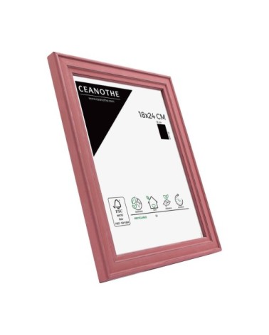 Cadre photo rouge 18x24 cm bois massif fsc