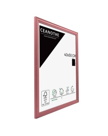 Cadre photo rouge 40x50 cm bois massif fsc