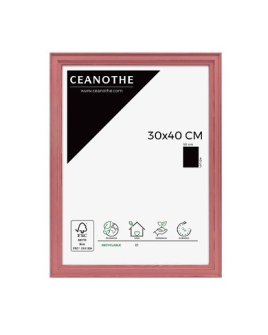 Cadre photo rouge 30x40 cm bois massif fsc