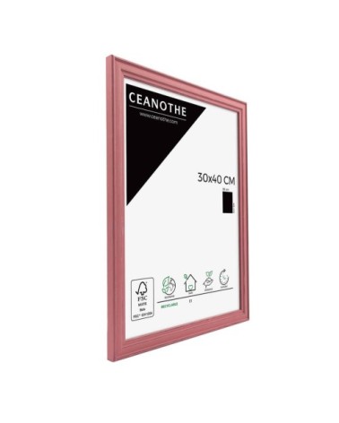 Cadre photo rouge 30x40 cm bois massif fsc