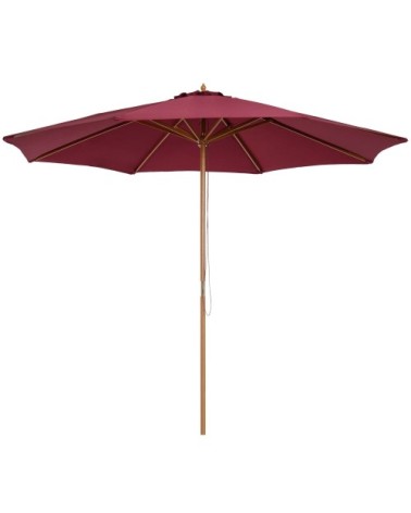 Parasol rond grande taille rouge