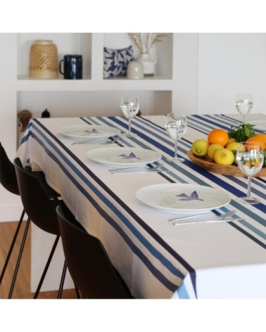Nappe enduite bleu 160x160