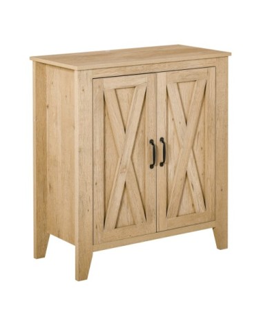 Buffet 2 portes style rural chic aspect bois clair