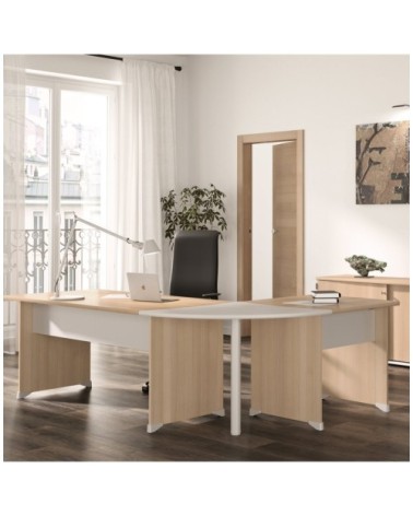 Table de bureau avec patins - Marron clair