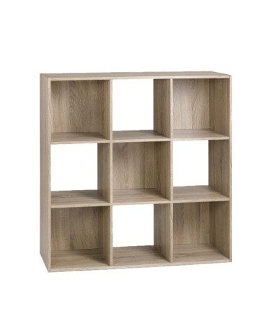 Etagère de rangement 9 cases - Marron