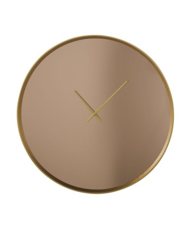 Horloge miroir teinté rose D77