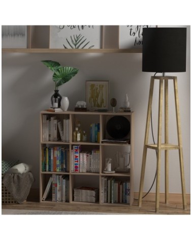 Etagère de rangement 9 cases - Marron