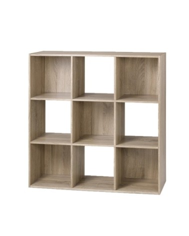Etagère de rangement 9 cases - Marron