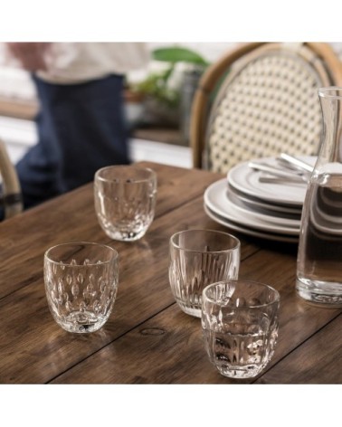 Coffret de 4 verres à eau 4 modèles assortis