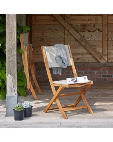 Chaise de jardin en acacia massif FSC (lot de 2)