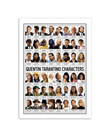 QUENTIN TARANTINO CHARACTERS - Affiche d'art 50 x 70 cm