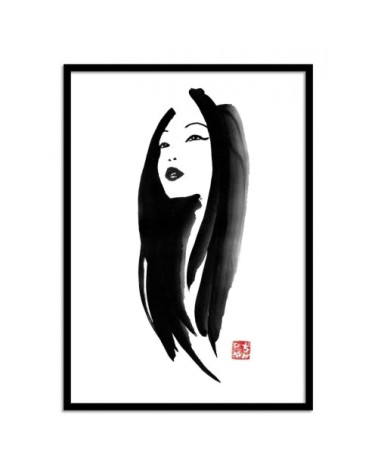 Affiche d'art avec Cadre bois noir - 50 x 70 cm