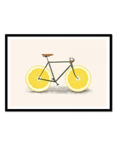 Affiche d'art avec Cadre bois noir - 50 x 70 cm