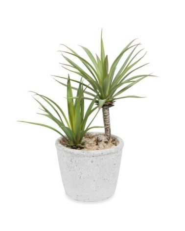 Yucca artificiel en pot H 24 cm